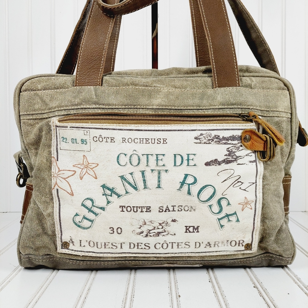 Myra Bag Green and Brown Crossbody Bag - Picture 2 of 11